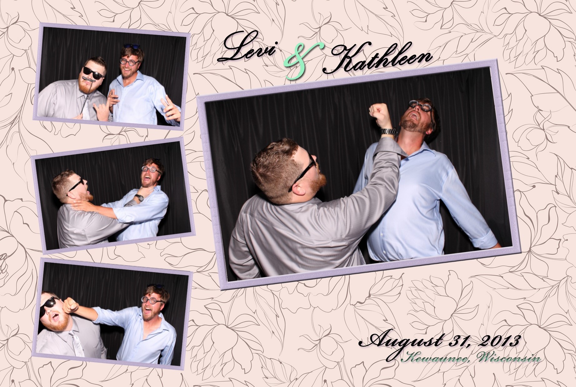 Photo booth fun at Levi and Kathleen's wedding.